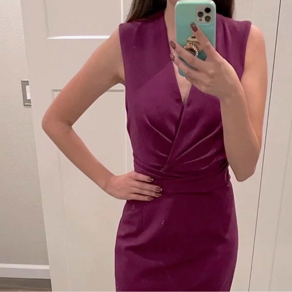 Classiques Entier Deep Purple Midi Dress Size 12